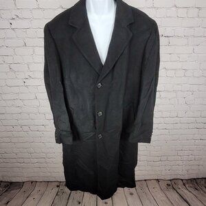 Joseph & Lyman Black 100% Cashmere Classic Buttoned Over Coat Size Large L